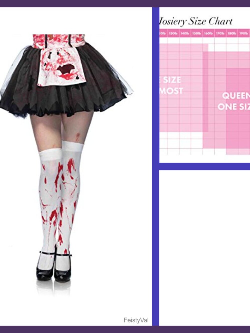 Over the Knee Halloween Zombie Socks Costume Hosiery